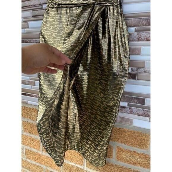 Jackie Bernard for EKLEKTIC Gold Lame Dress size 6 - Picture 3 of 12